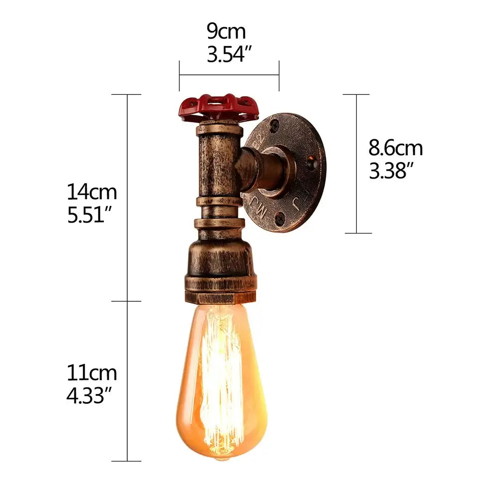 Bronze Water Pipe Wall Lamp
