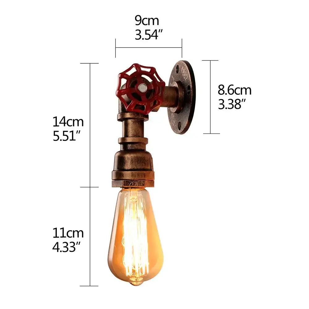 Bronze Water Pipe Wall Lamp