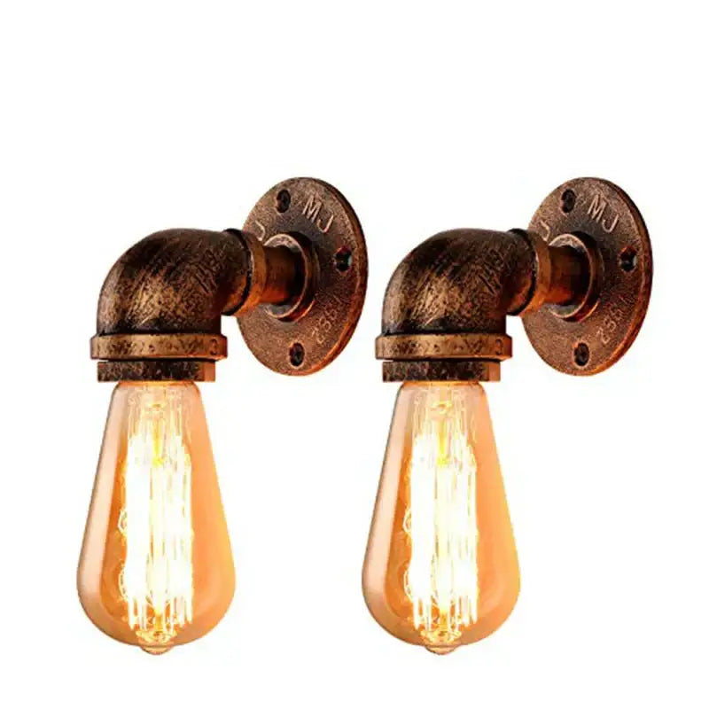Bronze Water Pipe Wall Lamp