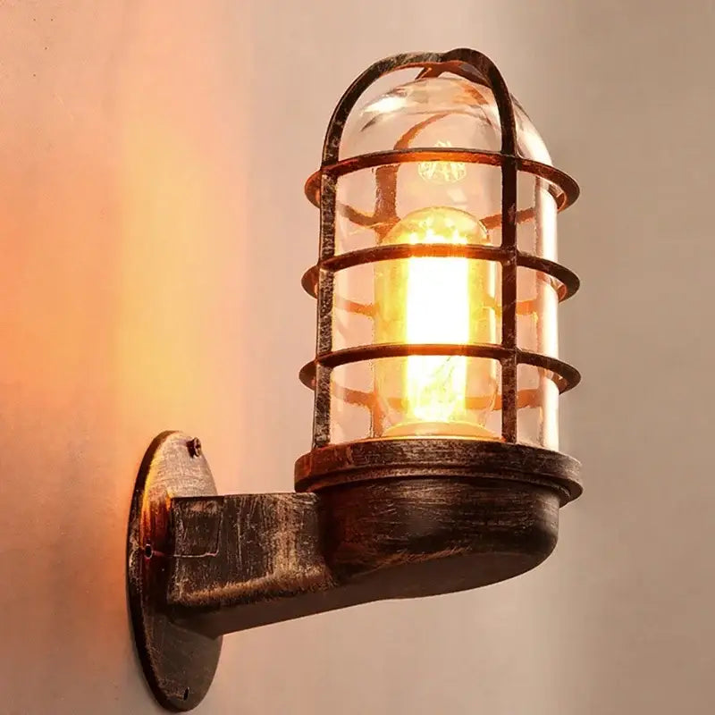 Bronze Cage Wall Sconce