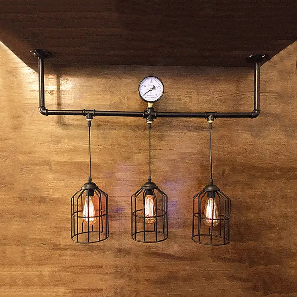 Bronze Linear Hanging Light