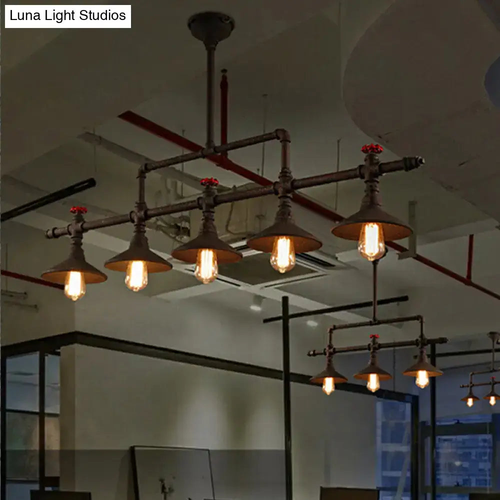 Rust Industrial Pendant Light