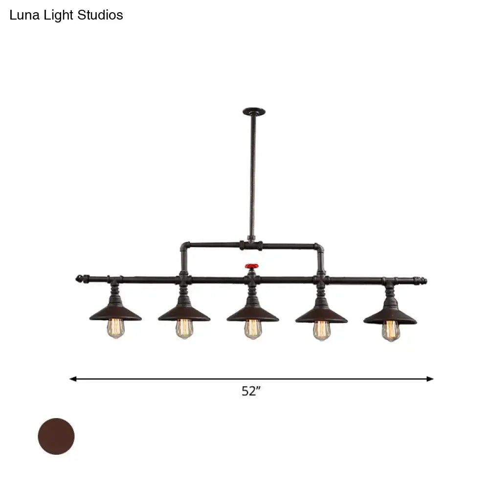 Rust Industrial Pendant Light