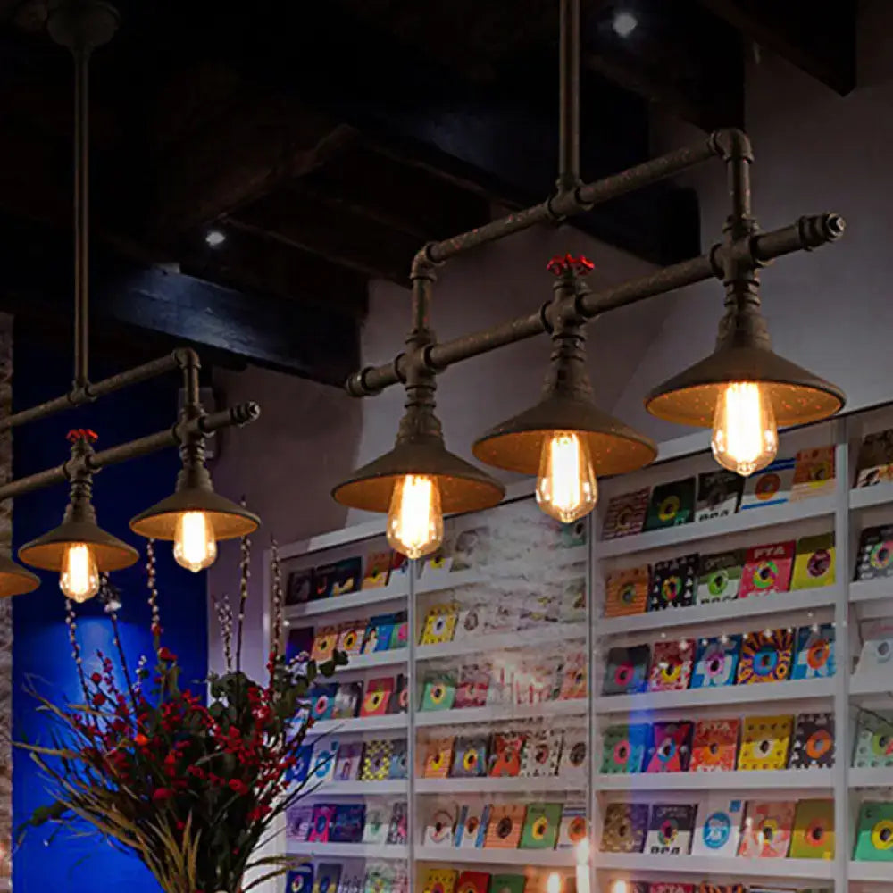 Rust Industrial Pendant Light