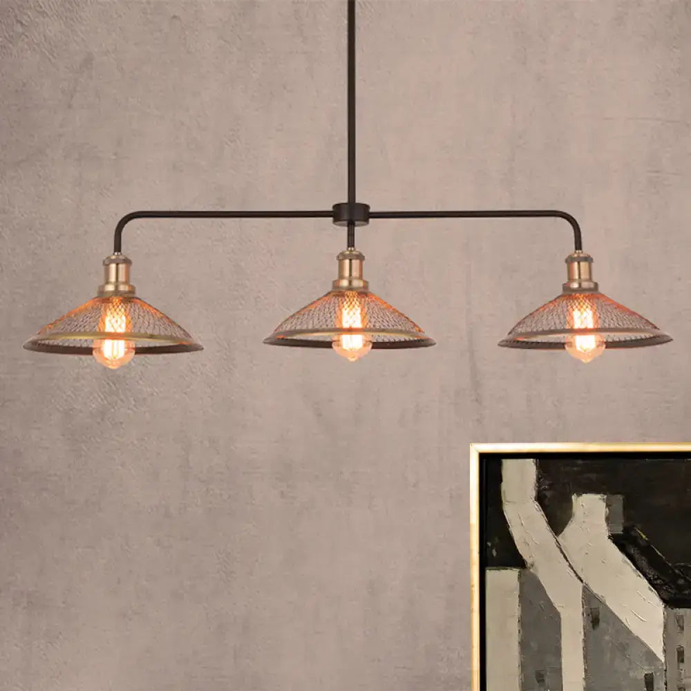 Black Brass Cage Pendant