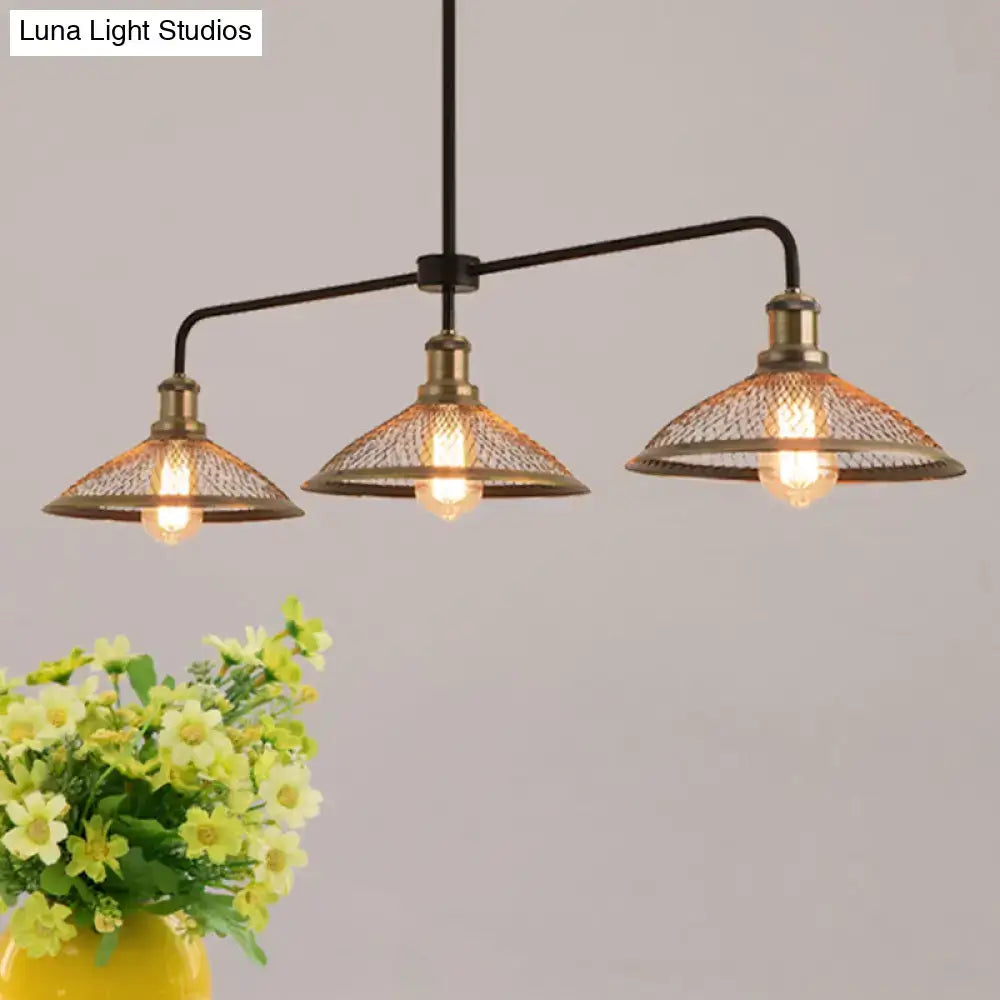 Black Brass Cage Pendant