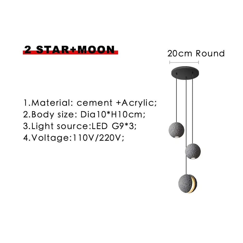 Cement Star Pendant Light