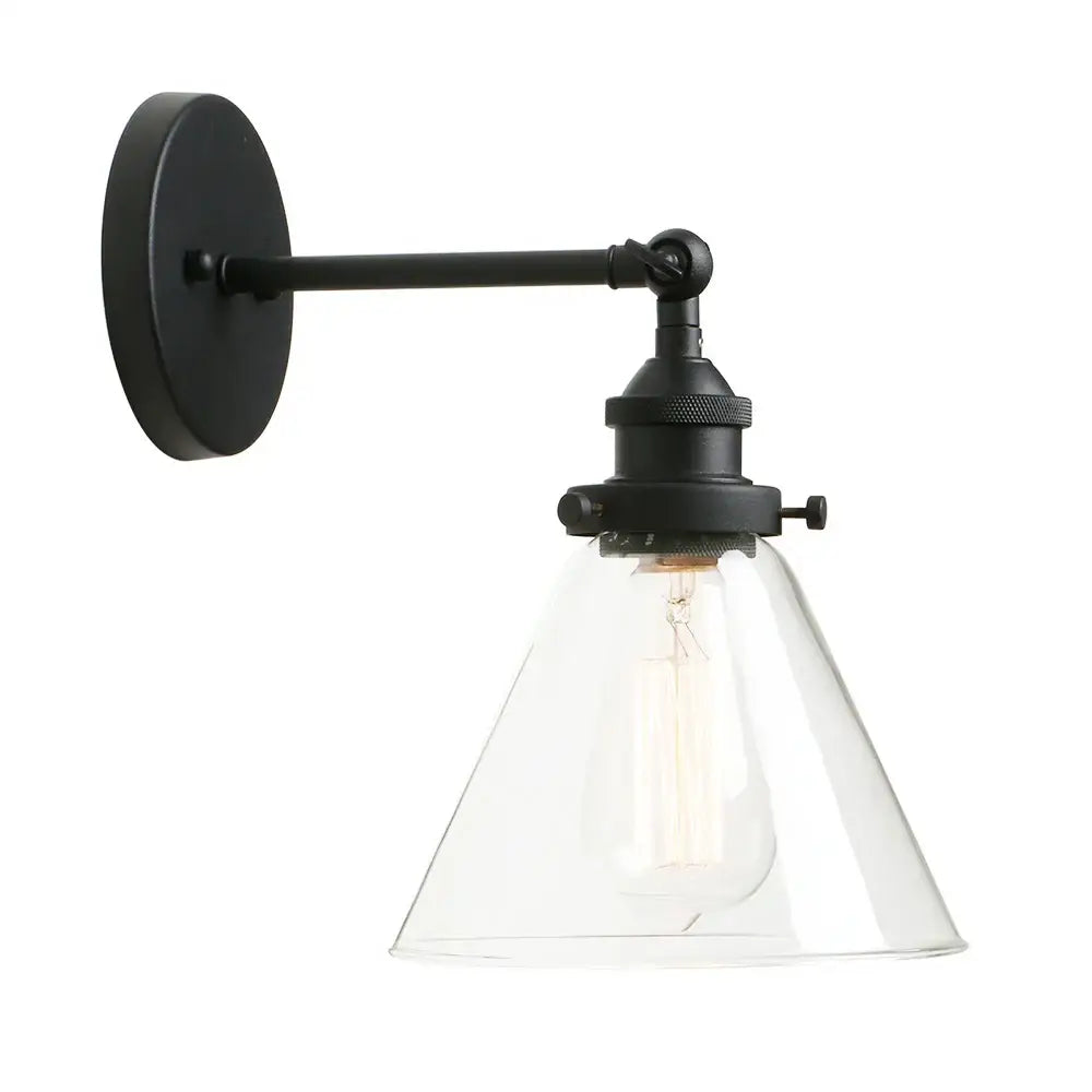 Chrome Glass Antique Bathroom Wall Sconce