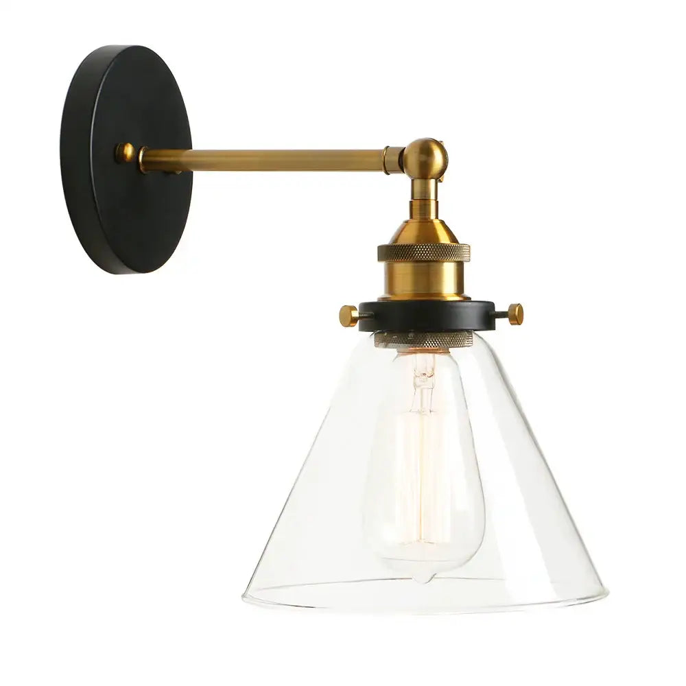 Chrome Glass Antique Bathroom Wall Sconce