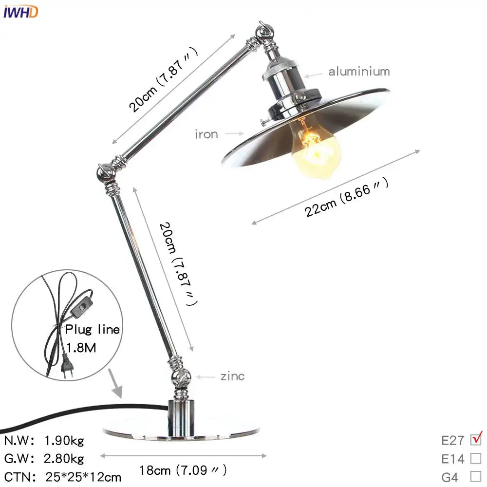 Chrome LED Table Lamp