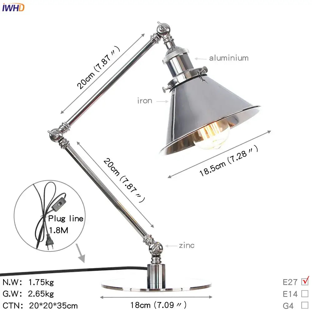 Chrome LED Table Lamp