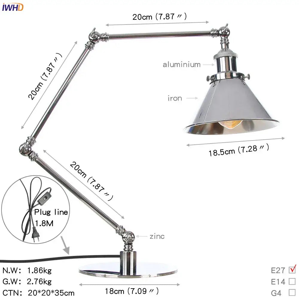 Chrome LED Table Lamp
