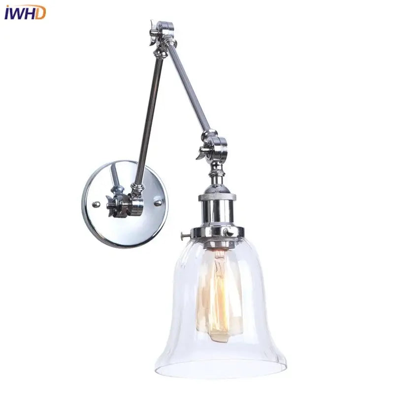 Chrome Swing Arm Sconce