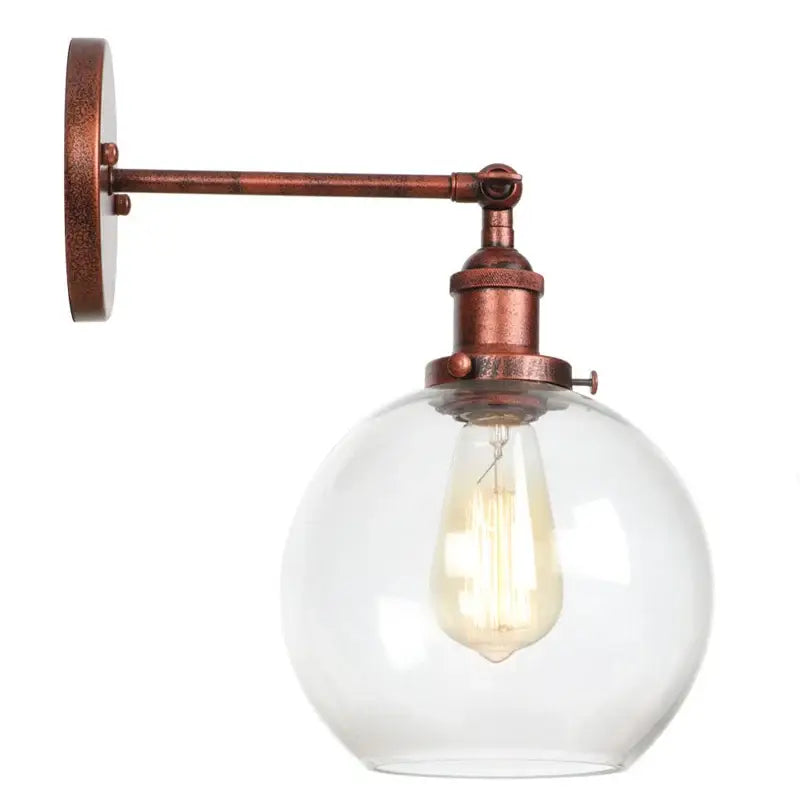 Copper Globe Bedside Lamp