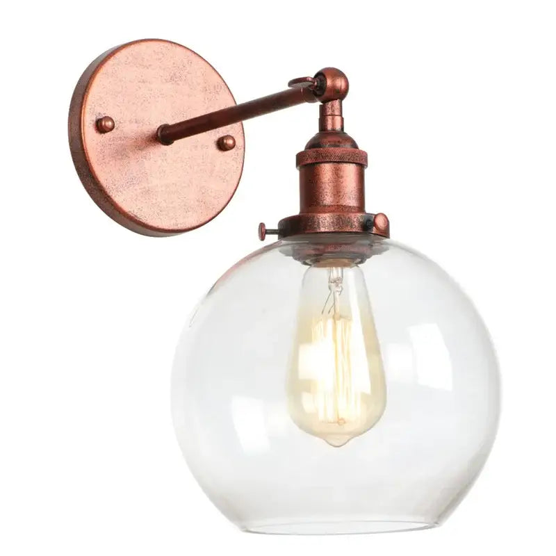 Copper Globe Bedside Lamp