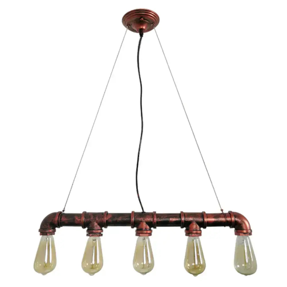 Copper Pipe Chandelier Light