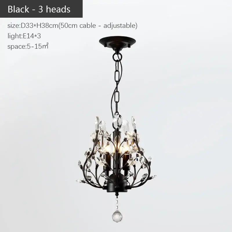 Bronze Branch Crystal Chandelier