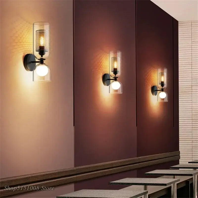 Black Double Head Wall Lamp