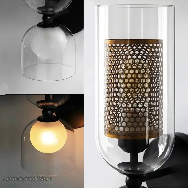 Black Double Head Wall Lamp