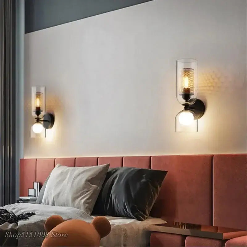 Black Double Head Wall Lamp