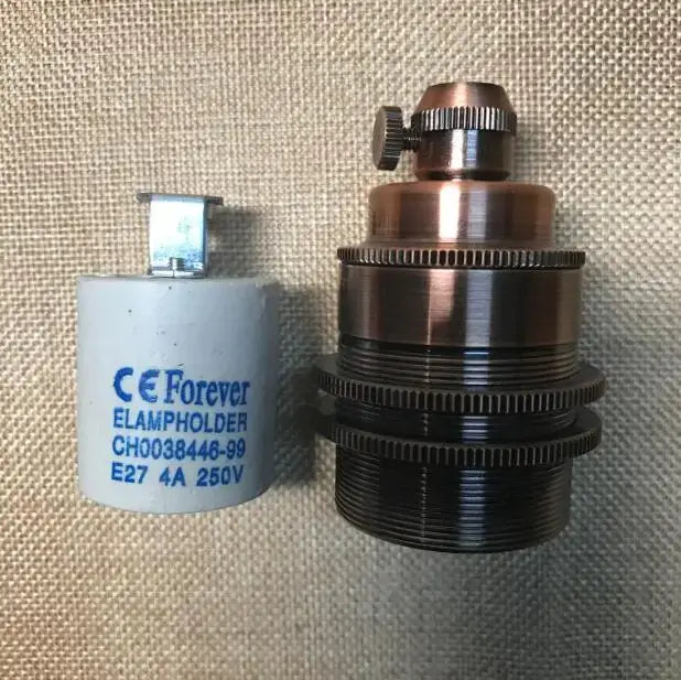 Metallic E27 Socket Lamp Holder