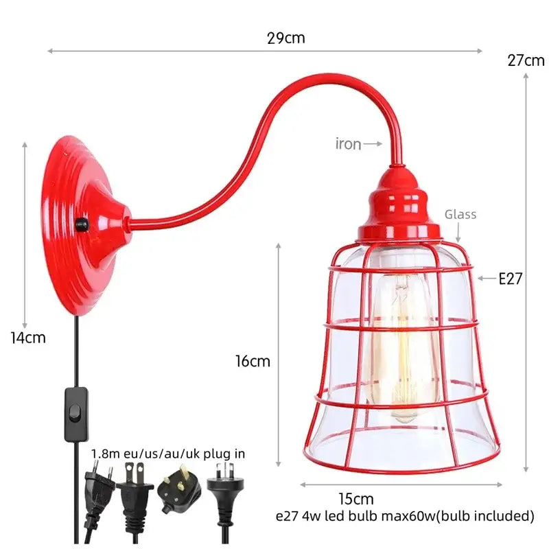 Red Edison LED Wall Sconce
