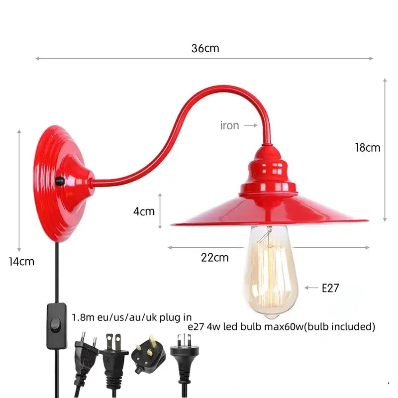 Red Edison LED Wall Sconce