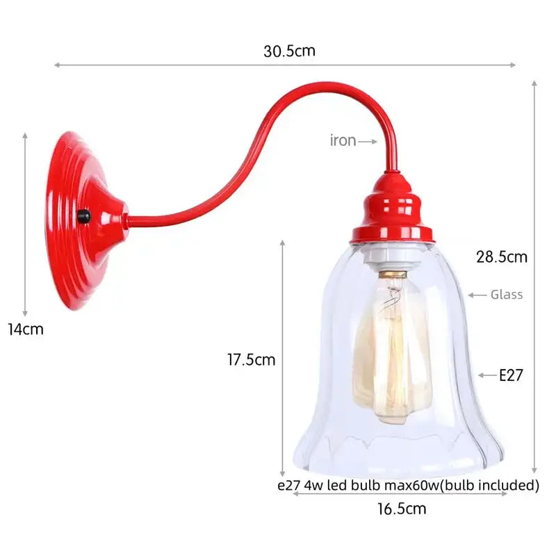 Red Edison LED Wall Sconce
