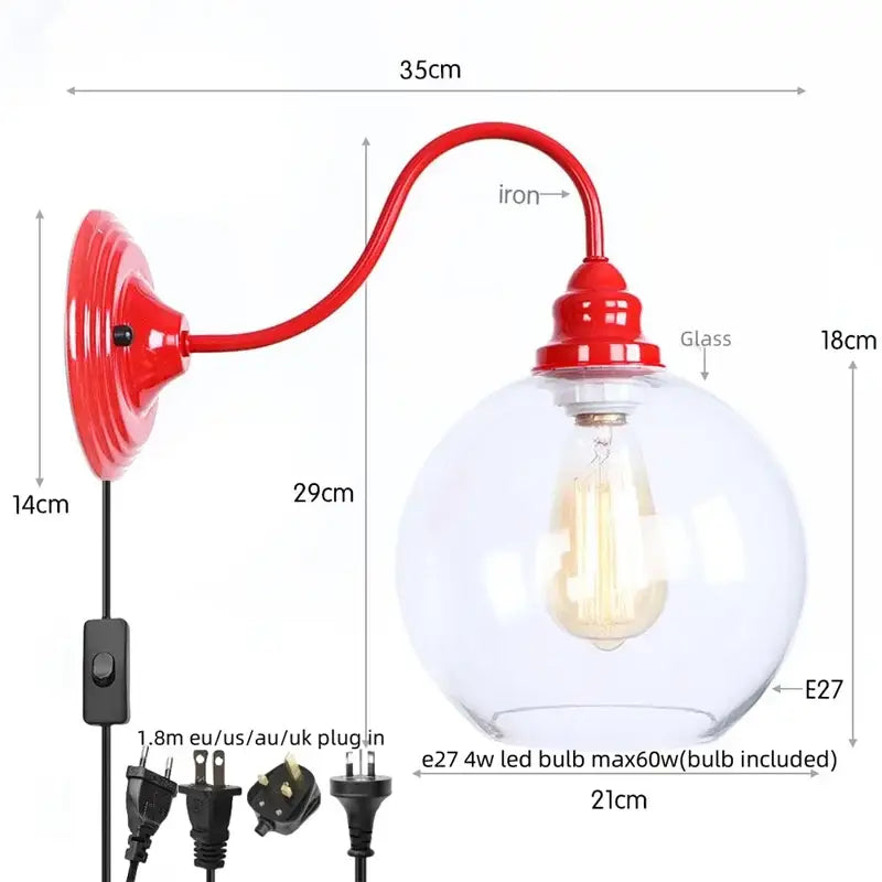 Red Edison LED Wall Sconce