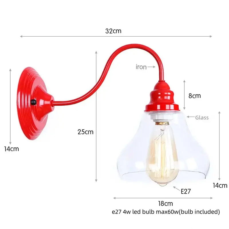 Red Edison LED Wall Sconce