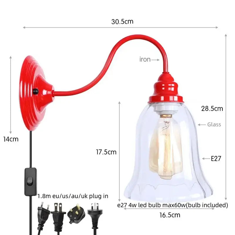 Red Edison LED Wall Sconce