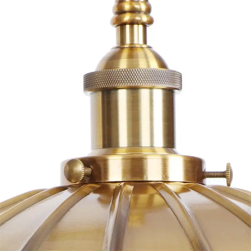 Gold Fluted Wall Sconce With Pull Chain Switch