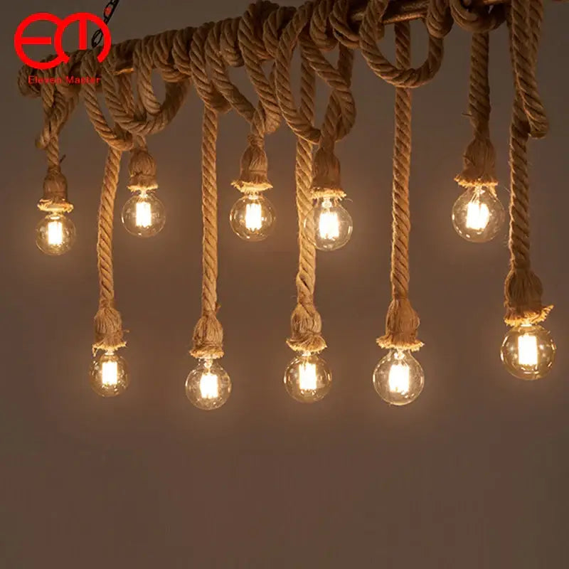Wicker Rope Pendant Light
