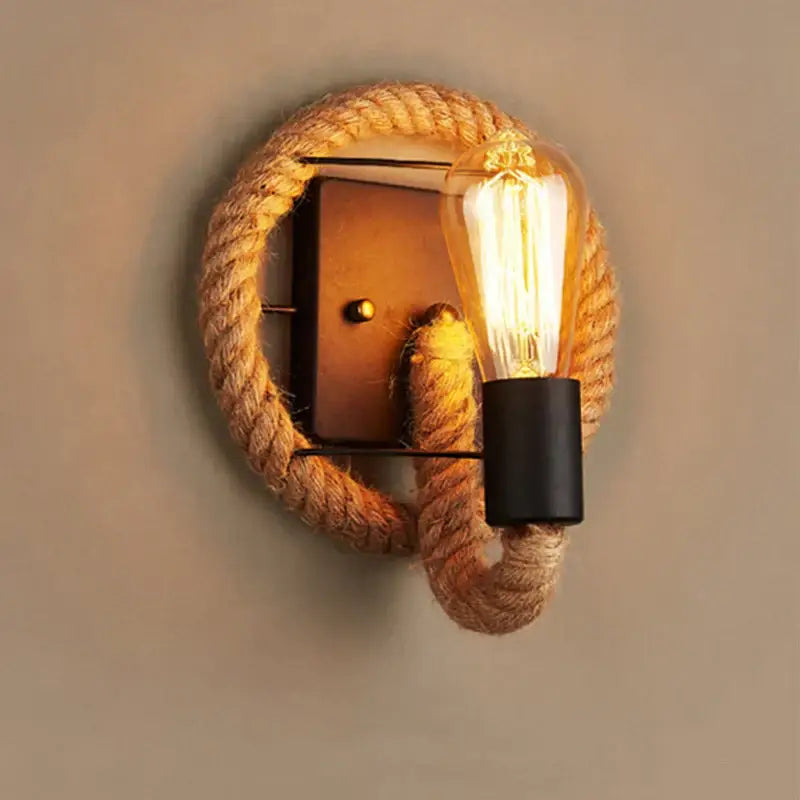 Hemp Rope Wall Sconce