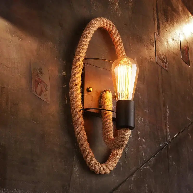 Hemp Rope Wall Sconce