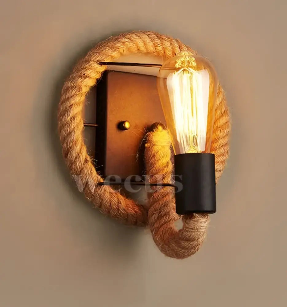 Hemp Rope Wall Sconce