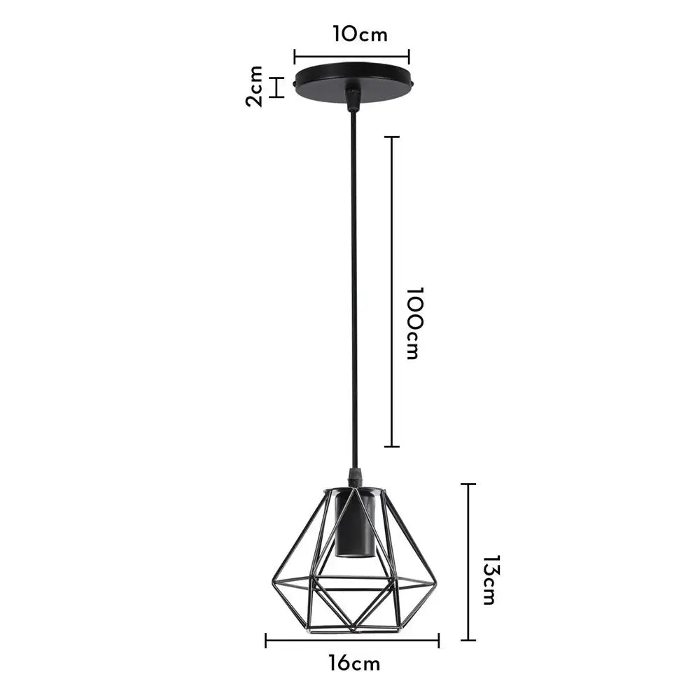 Gold Pyramid Pendant Lamp