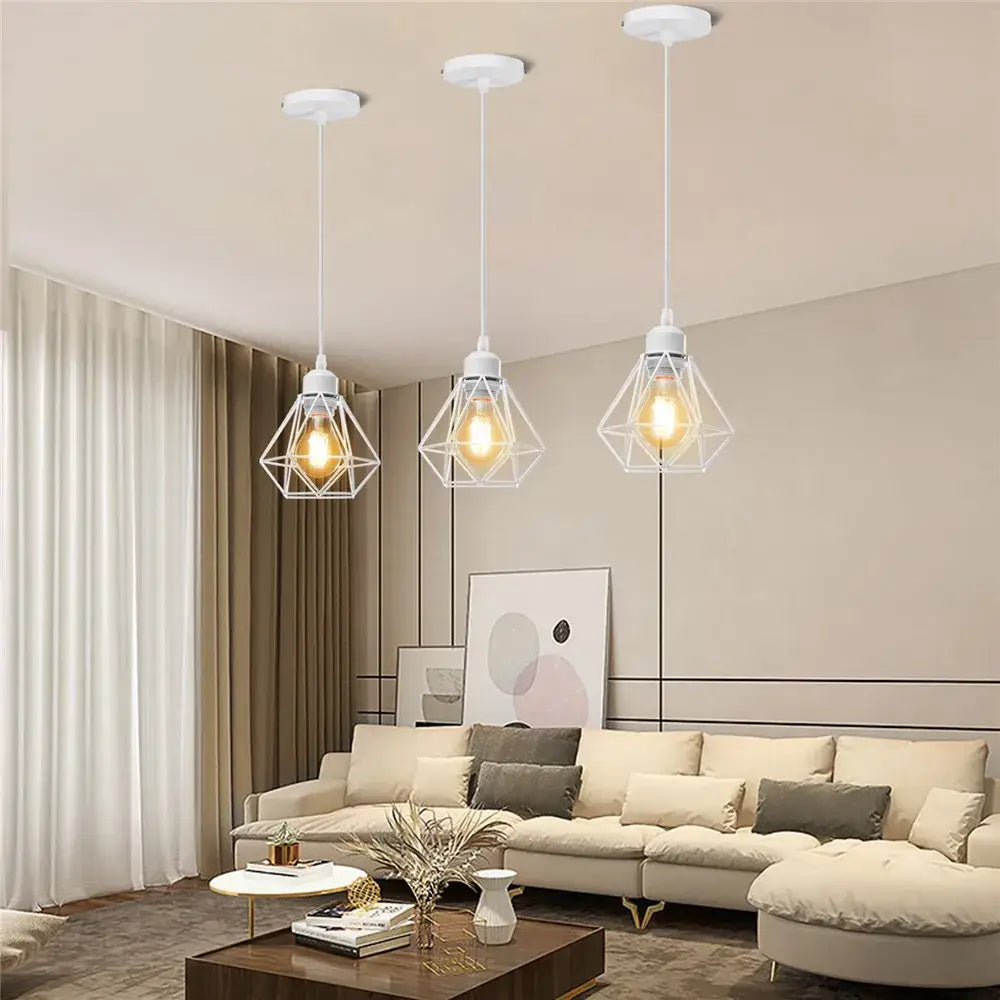 Gold Pyramid Pendant Lamp