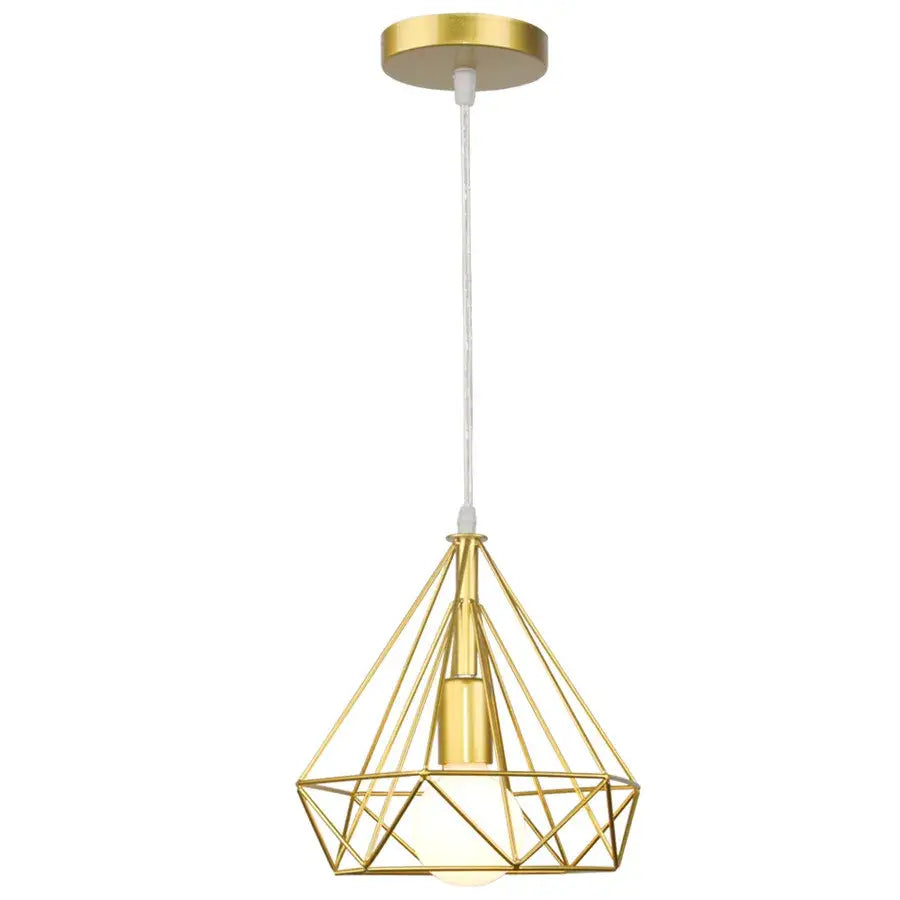Gold Pyramid Pendant Lamp