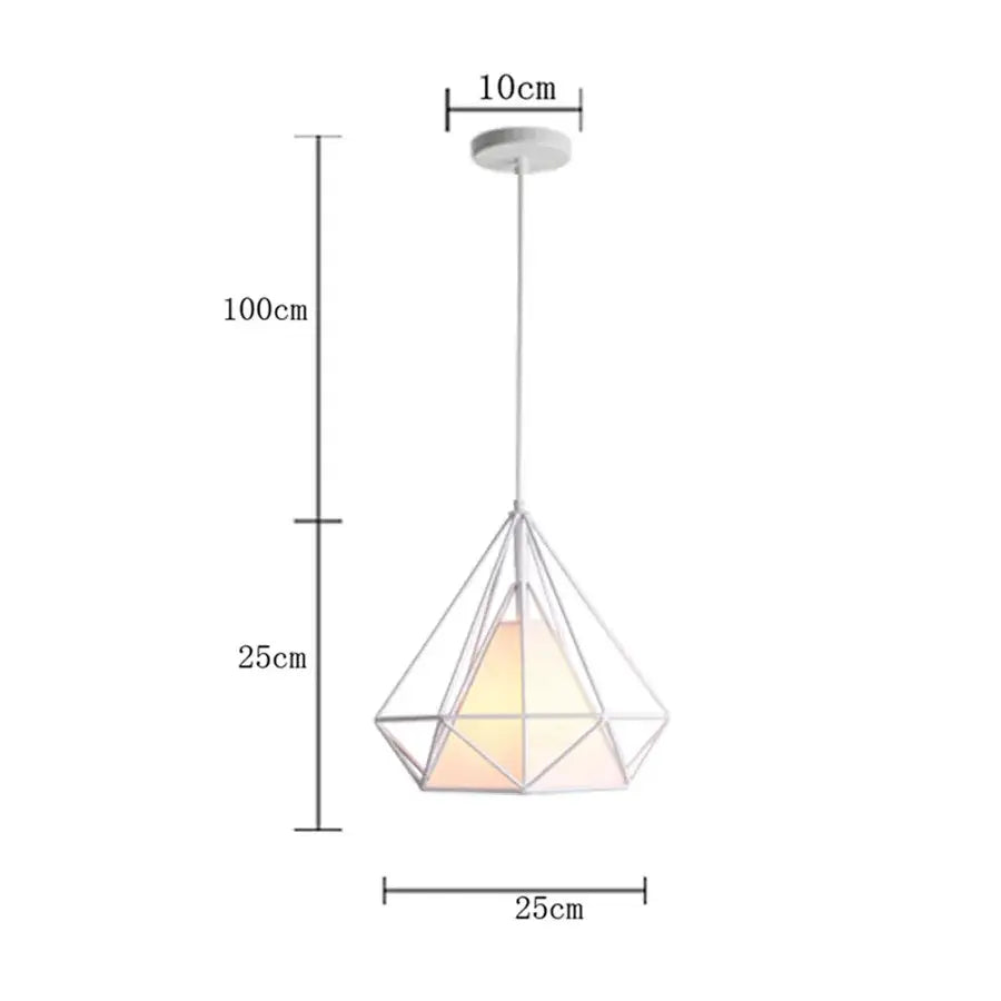 Gold Pyramid Pendant Lamp