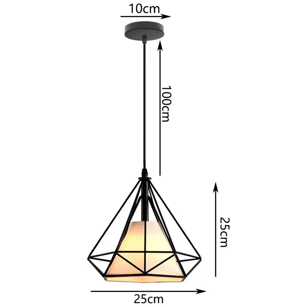 Gold Pyramid Pendant Lamp