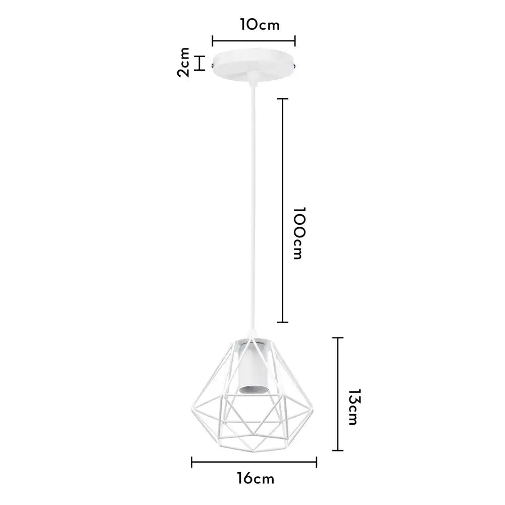 Gold Pyramid Pendant Lamp
