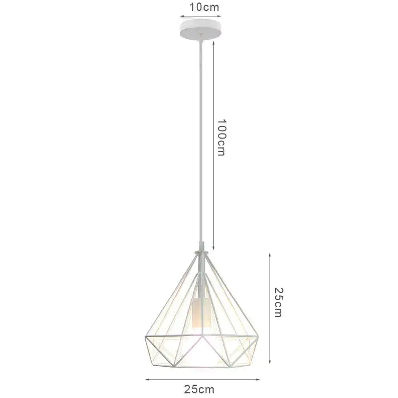 Gold Pyramid Pendant Lamp