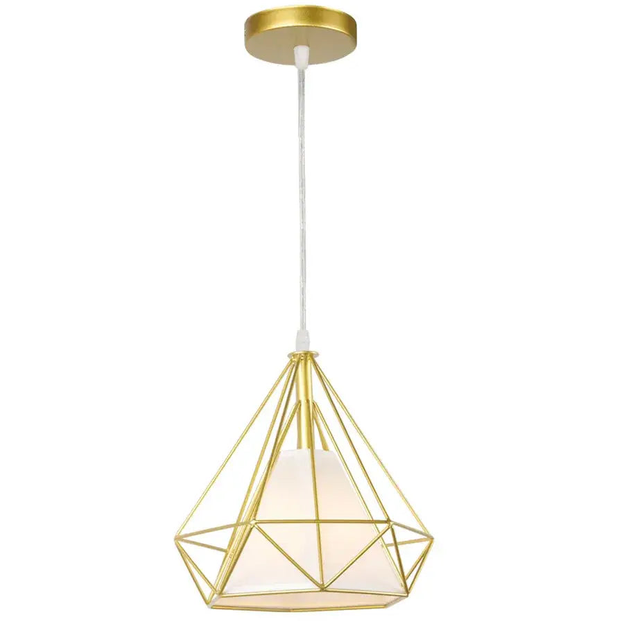 Gold Pyramid Pendant Lamp