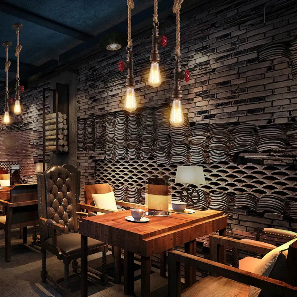 Rope Pipe Pendant Light