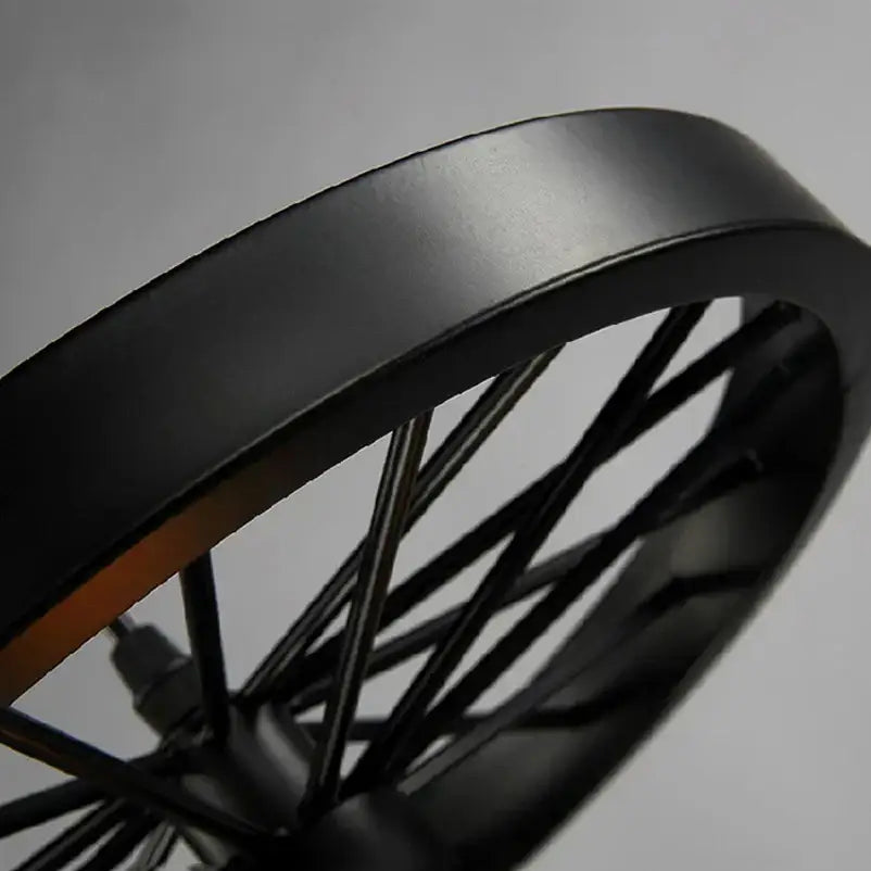 Black Wheel Chandelier