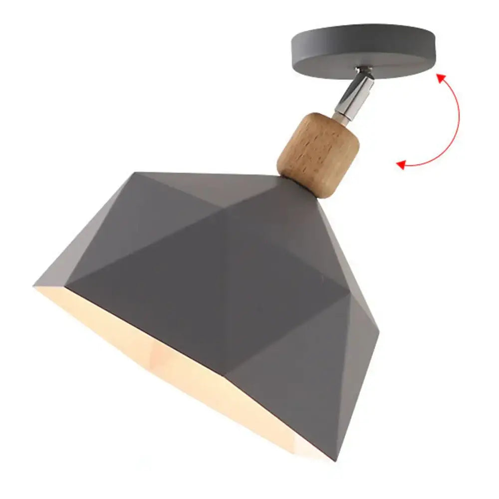Green Wood Pendant Light for Vintage Kitchen