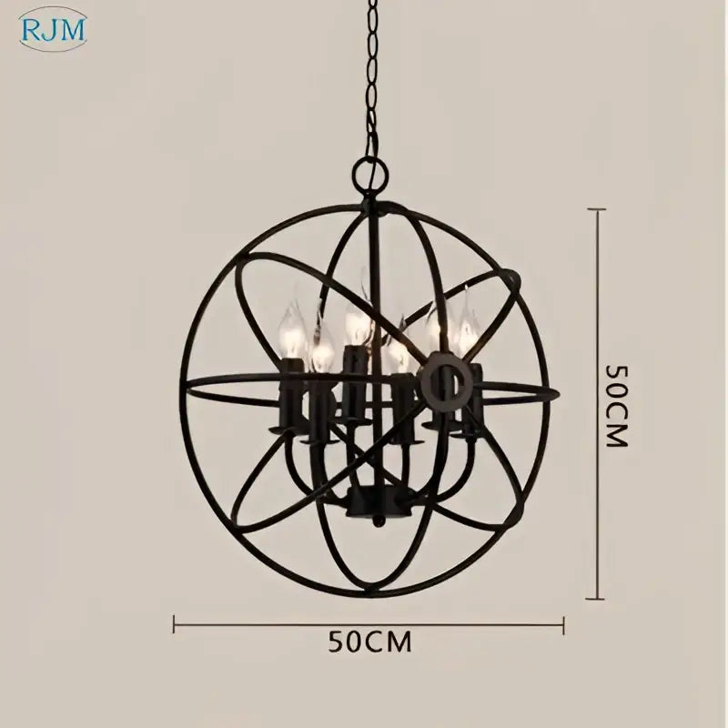 Bronze Industrial Pendant Light with Candle Design