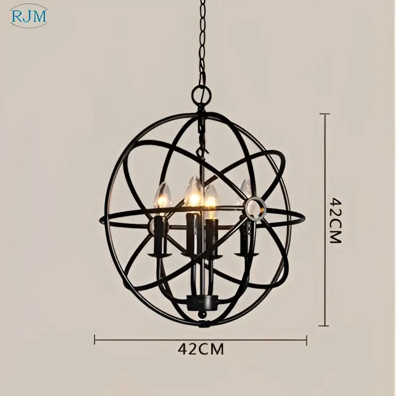 Bronze Industrial Pendant Light with Candle Design