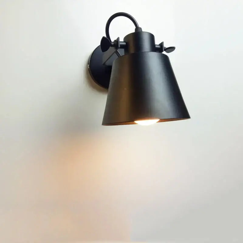 Black Adjustable Wall Sconce Edison Style Swing Arm
